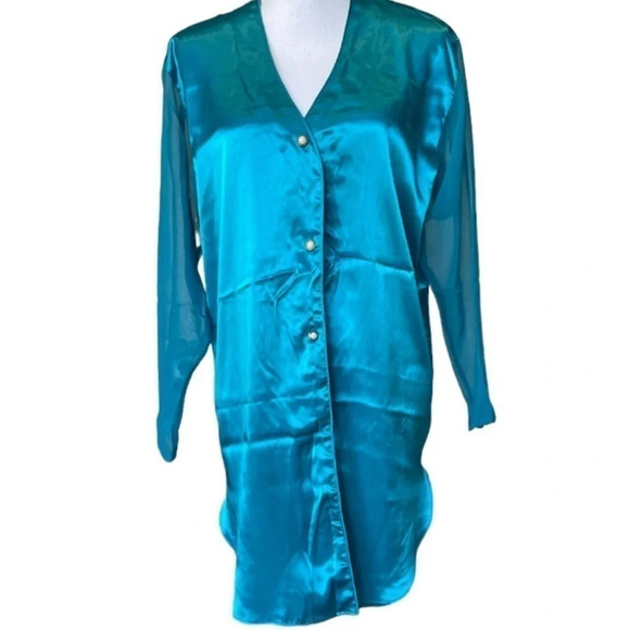 Victoria’s Secret Slip Womens Medium Vintage Gold Label Mesh Victorian Classy - Picture 4 of 13